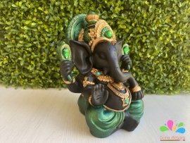 Ganesha infantil 22 cm - verde e preto - Image 2