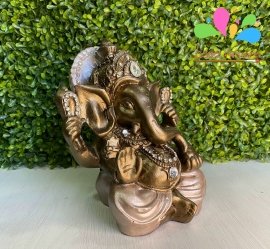 Ganesha infantil 22 cm - bronze velho e prata - Image 2