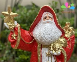 Papai Noel com presentes 35 cm - manto vermelho - Image 2